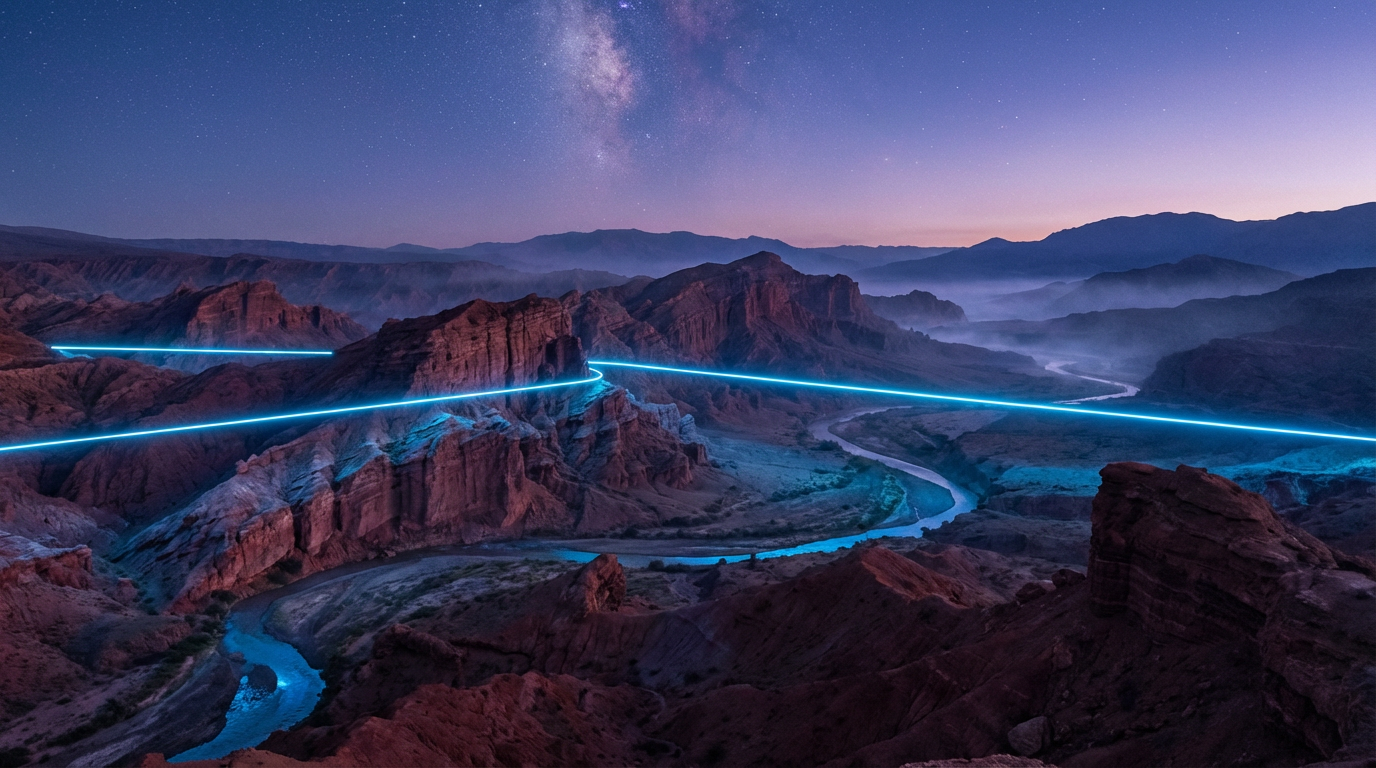 Paisaje Andino con Neón